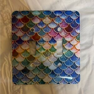 Colorful Mermaid Scale Light Switch Cover